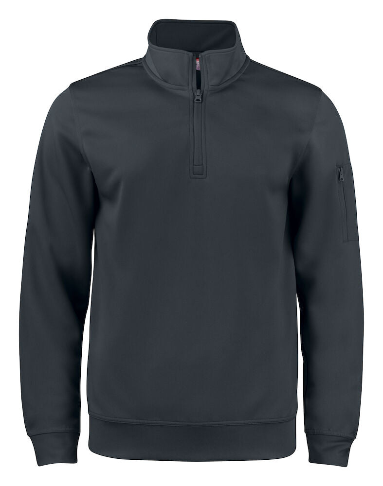 United Brands Clique Unisex Basic Active Half Zip Sweatshirt - Dalton Safety - Black