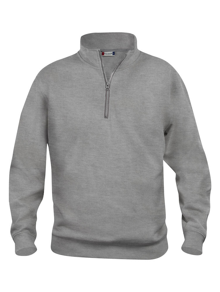 United Brands Clique Unisex Basic Half Zip Sweatshirt - Dalton Safety - Light Grey