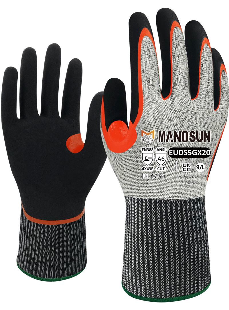 EUDS5GX20 Double Palm Nitrile Glove Gauge 13 - DaltonSafety