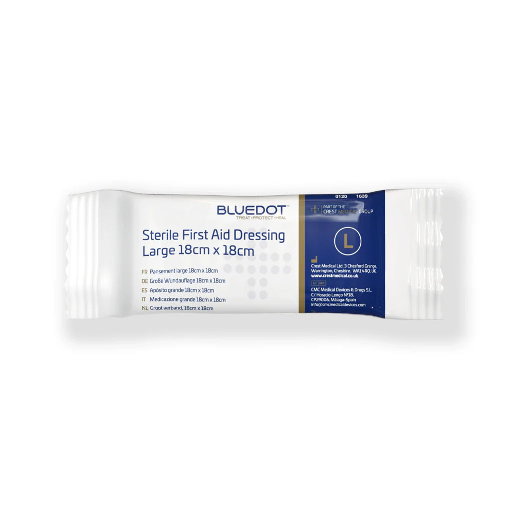 Blue Dot Flow Wrapped Dressing