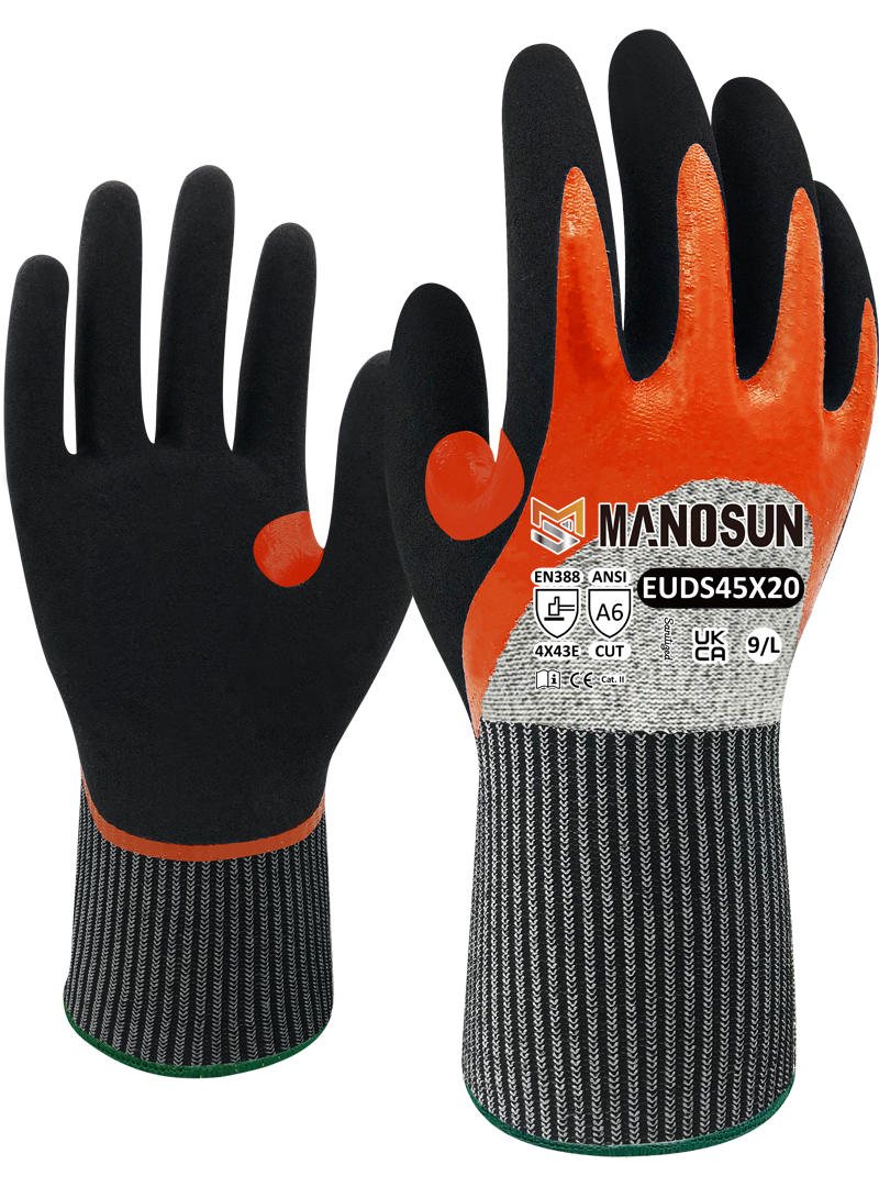 EUDS45X20 3/4 Coated Nitrile Glove Gauge 13 - DaltonSafety