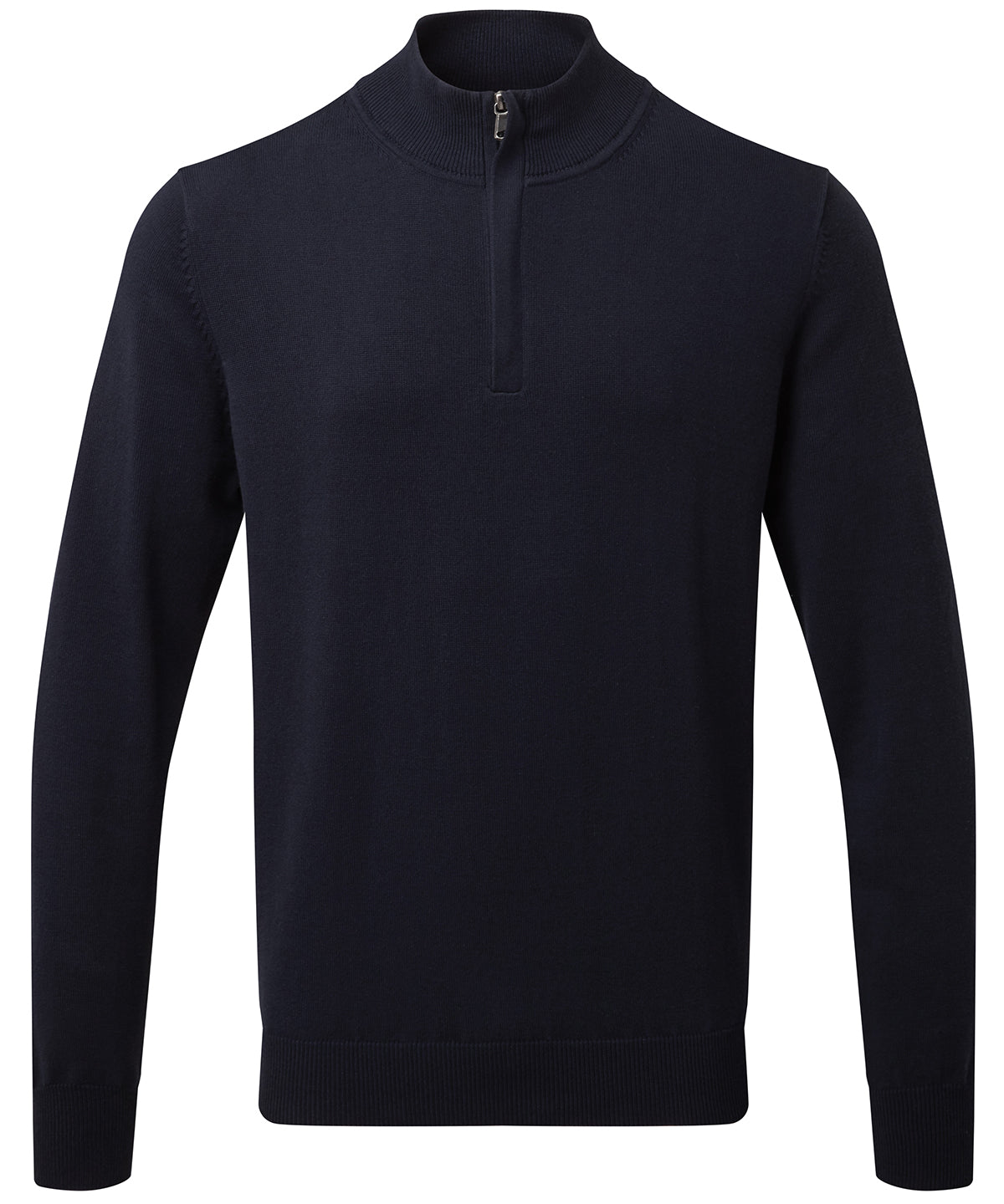 Mens Cotton Blend Quarter Zip Sweater