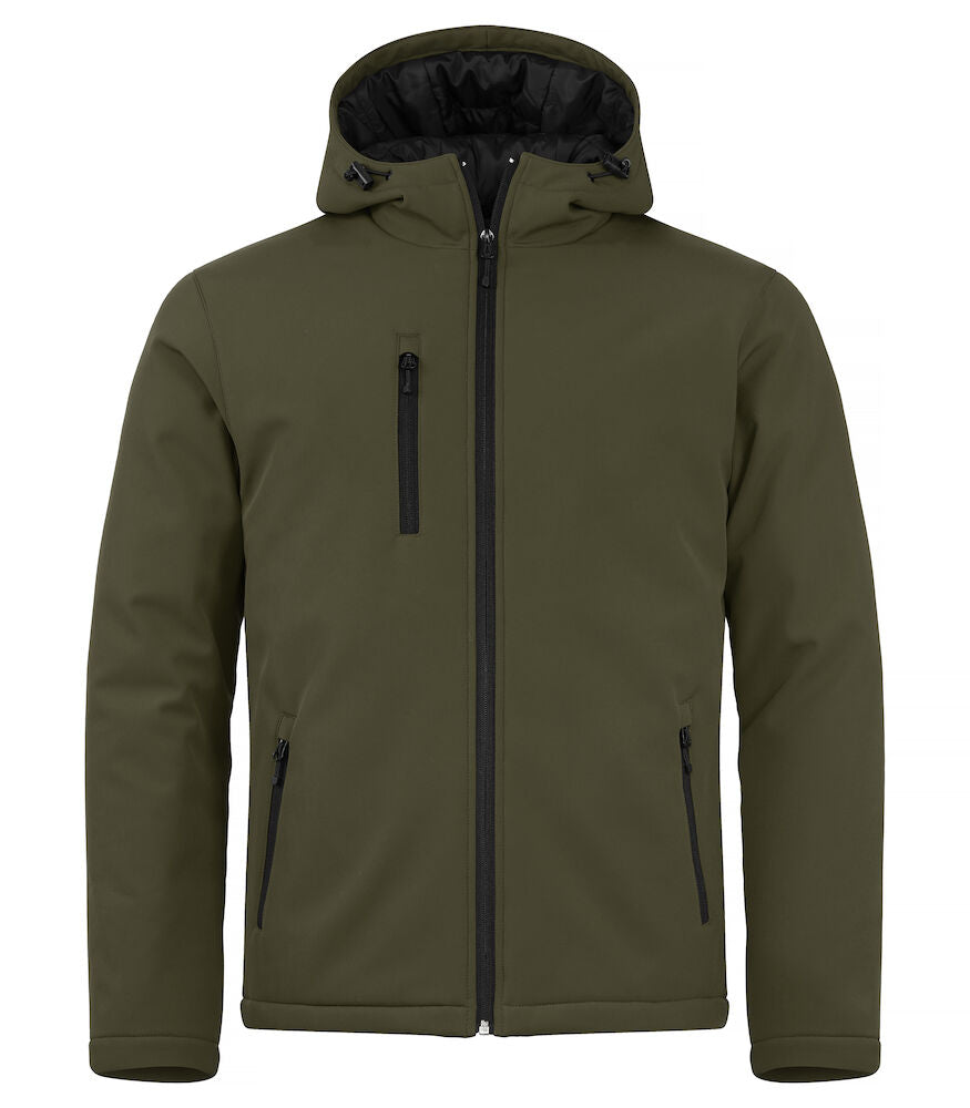 United Brands Clique Mens Padded Softshell Jacket - Dalton Safety - Dark Green 