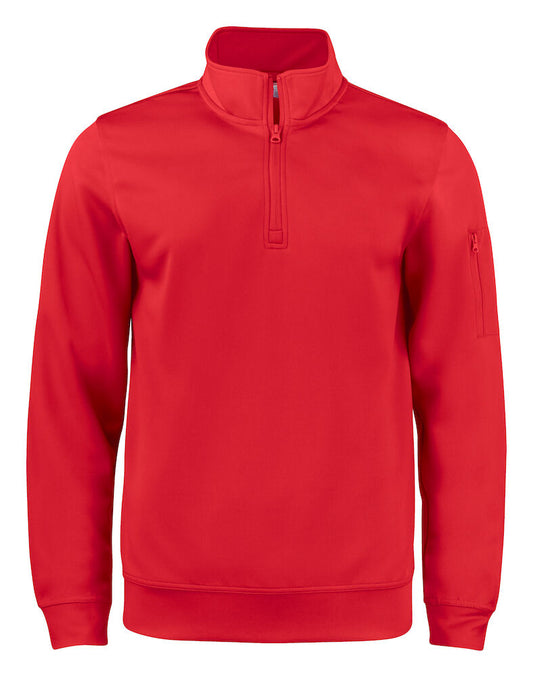 United Brands Clique Unisex Basic Active Half Zip Sweatshirt - Dalton Safety - Red 