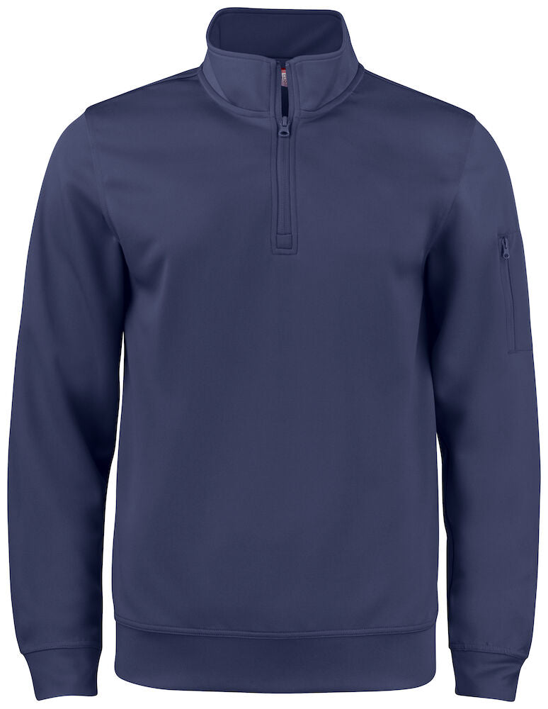United Brands Clique Unisex Basic Active Half Zip Sweatshirt - Dalton Safety - Navy Blue 