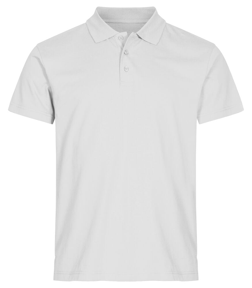 United Brands Clique Mens Basic Polo - Dalton Safety - White 