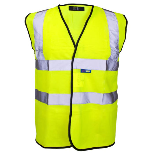 Supertouch Hi-Vis Class 1/2 Velcro Vest in yellow