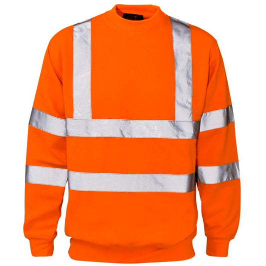 Supertouch Mens Hi-Vis Class 3 Crew Neck Jumper - Dalton Safety 