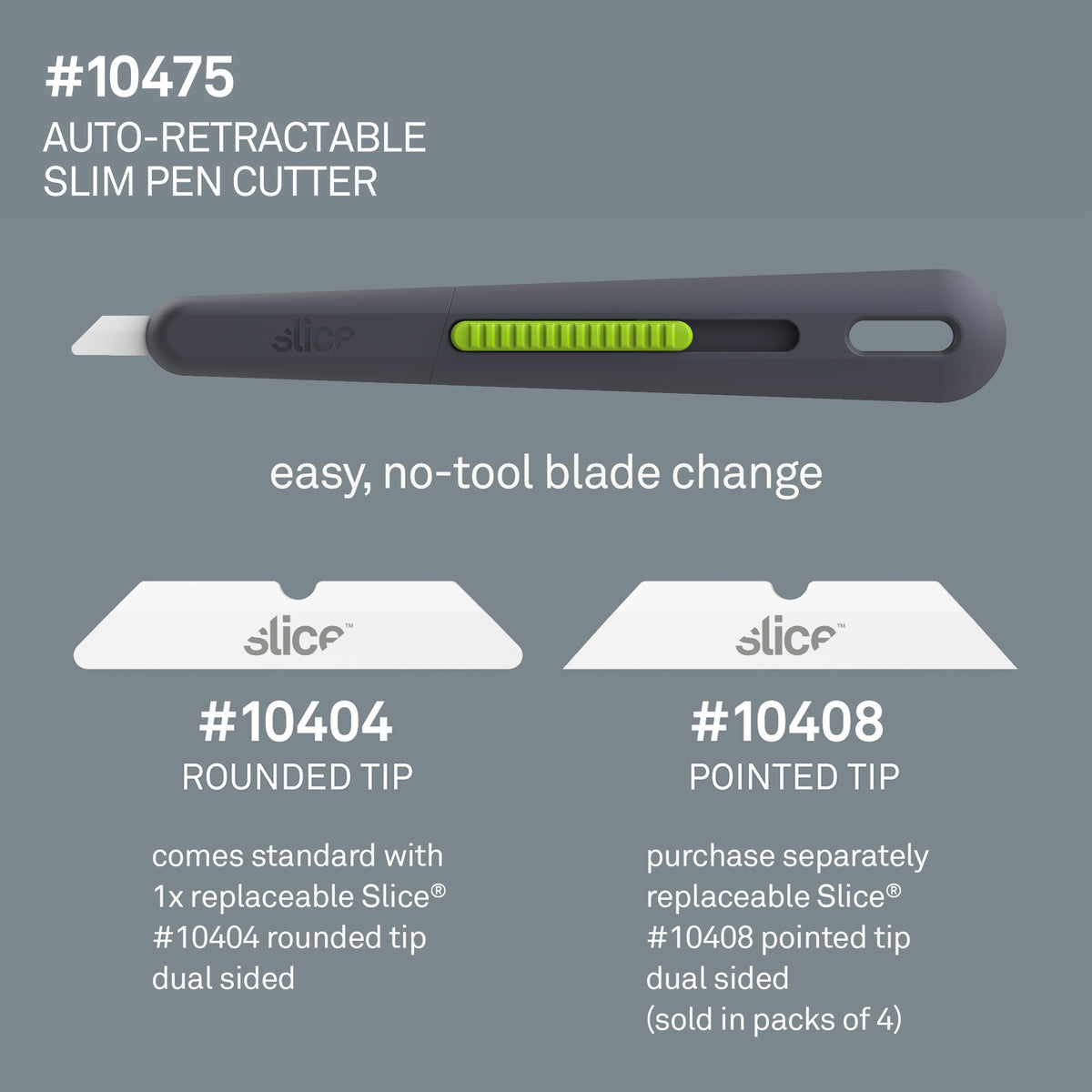 Slice Auto-Retractable Slim Pen Cutter Compatible Blades - DaltonSafety