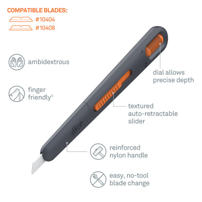 Slice Adjustable Slim Pen Cutter sheet guide - DaltonSafety