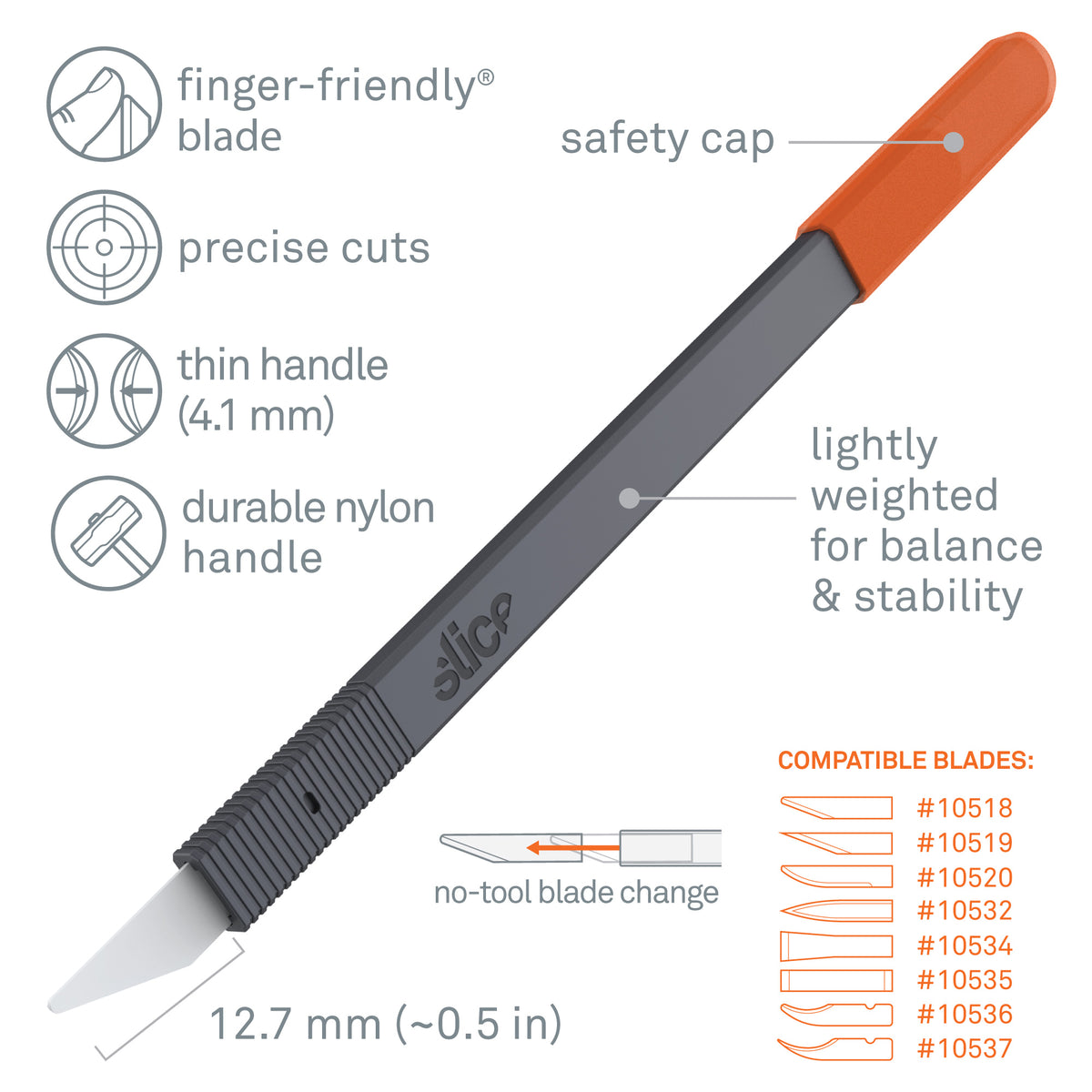Slice Ceramic Scalpel (Replaceable Blade) Specifications - DaltonSafety