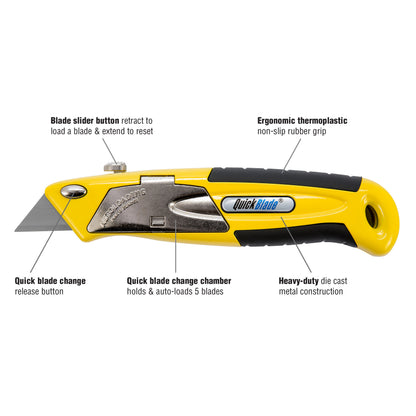 QBA-375 PHC Auto-Loading Metal Utility Knife - DaltonSafety